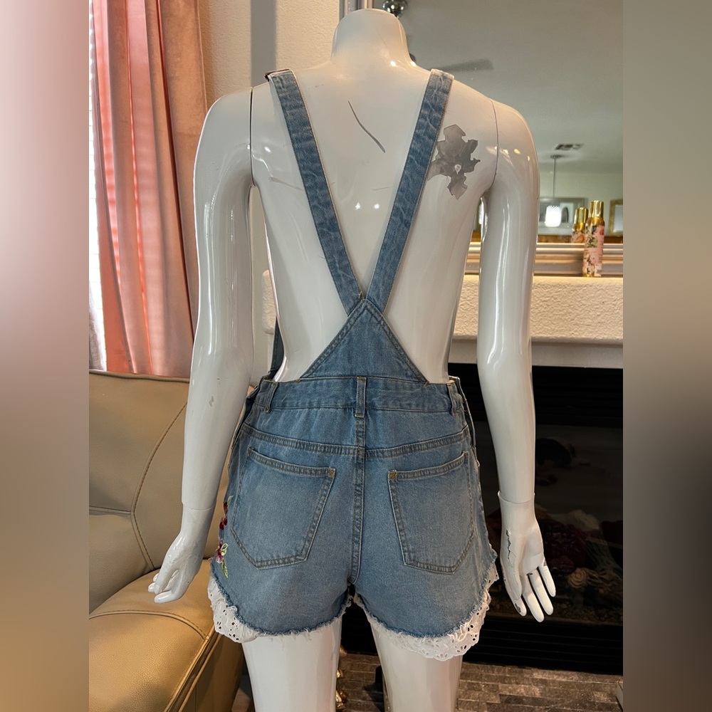Love Tree Light Blue Denim Overalls - Picture 2 of 7